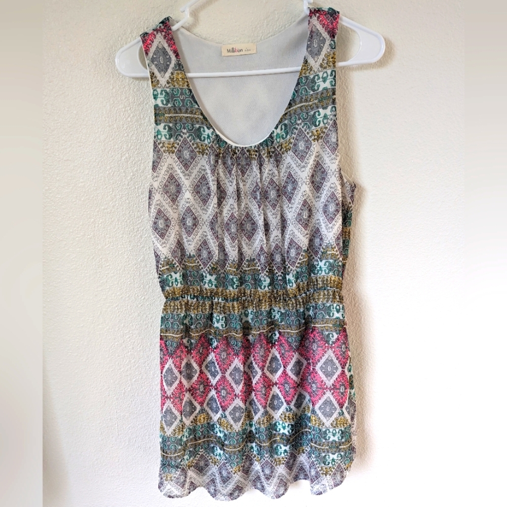 Millibon Summer Sleeveless Dress. Size Large